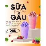 In Standee menu quán ăn – café – trà sữa