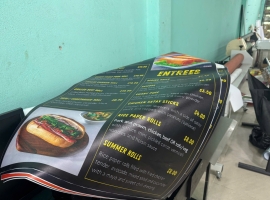 In Menu khổ lớn 