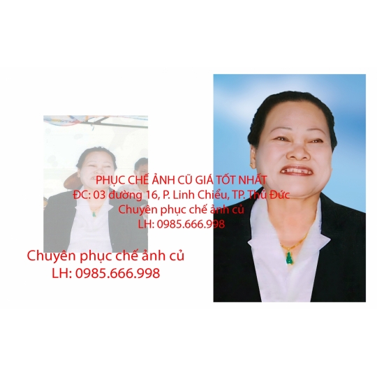 PHỤC CHẾ ẢNH CŨ BỊ MỜ, RÁCH – LÀM LẠI ẢNH THỜ RÕ NÉT CHỈ SAU 24H