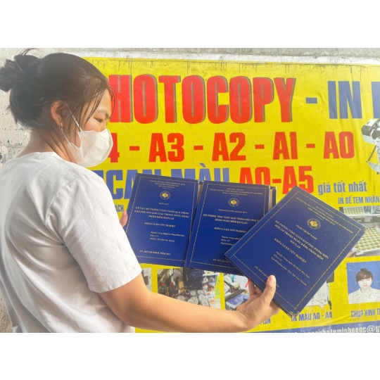 Đóng Bìa Nhũ Mạ Vàng Khóa Luận Sinh Viên Năm Cuối Tại Thủ Đức