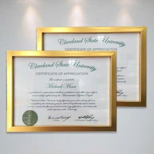 Dịch Vụ Làm Khung Chứng Chỉ, Bằng Khen Lấy Liền Tại Thủ Đức