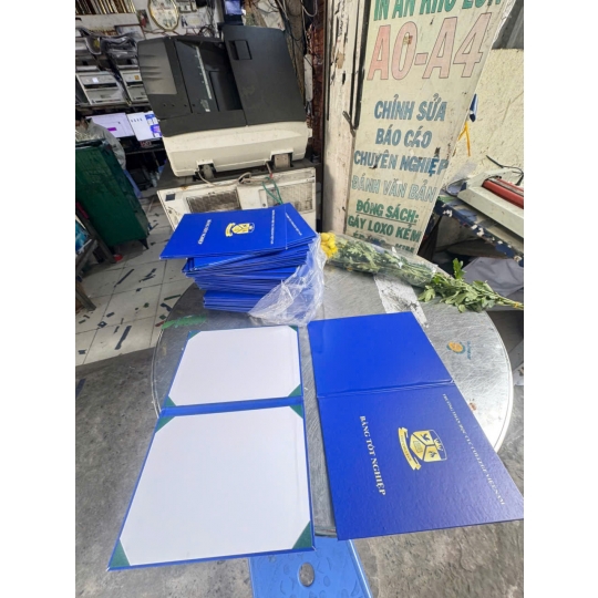 Gia công  mẫu bìa mạ vàng đẹp –  Dịch vụ ưu đãi nhanh chóng cho sinh viên 