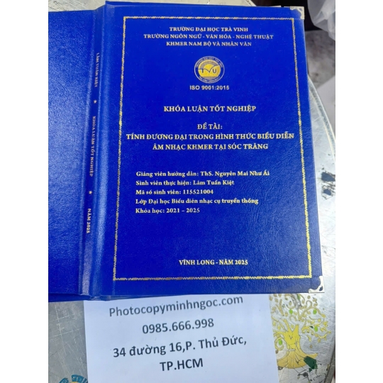 đóng bìa khóa luận tốt nghiệp - làm bìa mạ vàng nhanh lấy liền