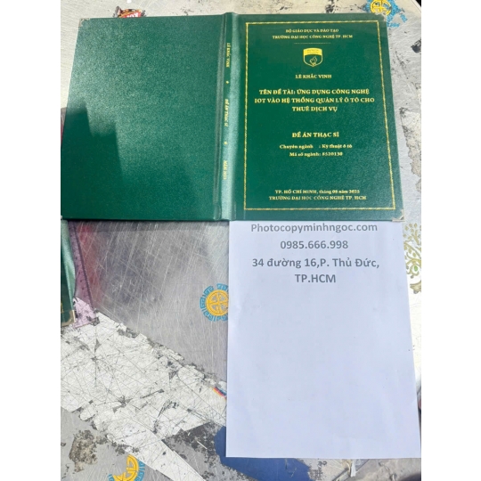 Chuyên Đóng Bìa Mạ Vàng Tại Thủ Đức - Học viện Công nghệ Bưu chính viễn thông-Cơ sở TPHCM